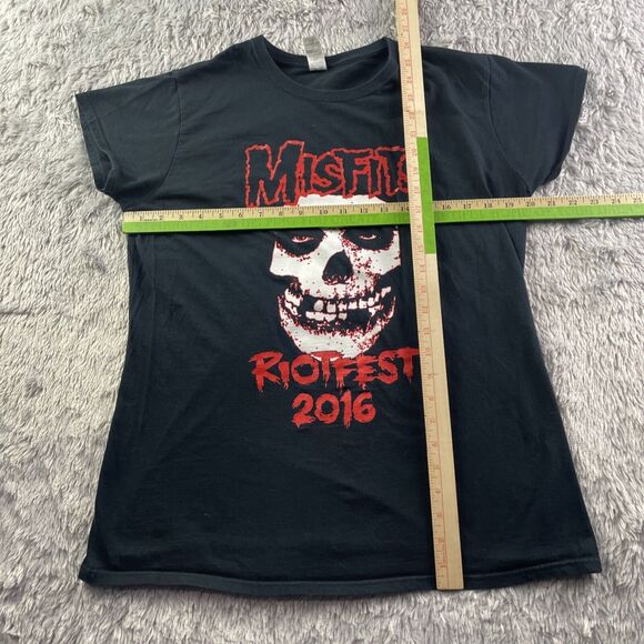 Misfits Shirt Womens 2XL Black Red White Riot Fest 2016 Concert Punk Rock Band - Picture 5 of 9
